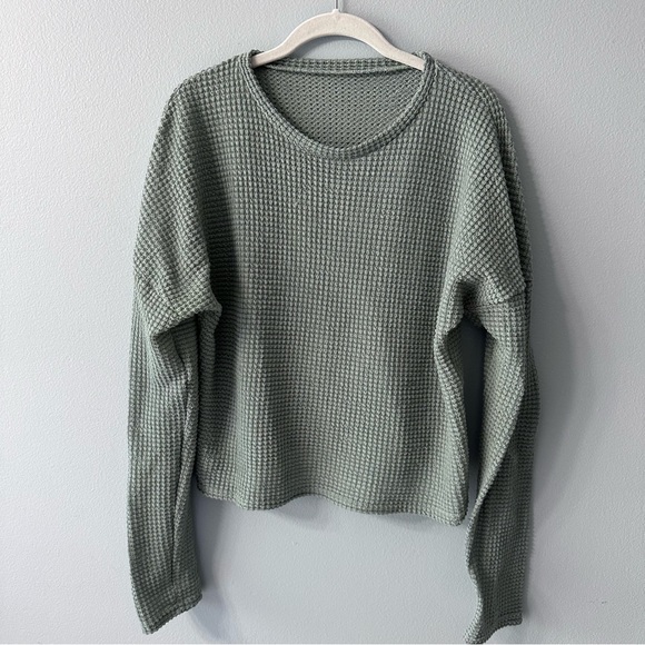 Tops - Green Sweater Shirt Size Small Lagenlook